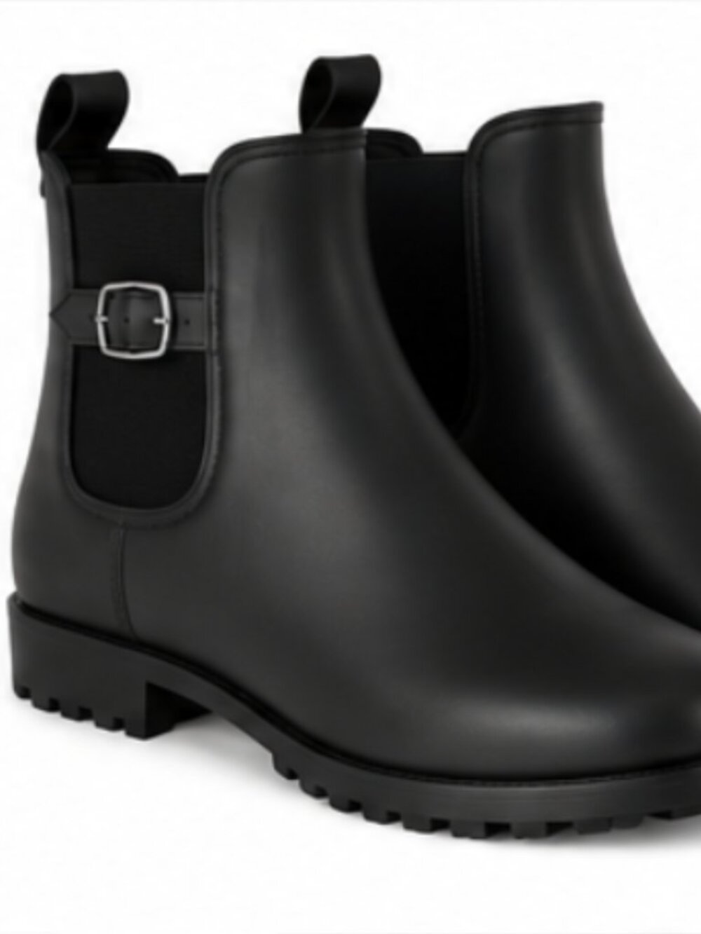 Women’s Chelsea Rain Boots Waterproof Ankle Boots Black EU Sizes 39–41